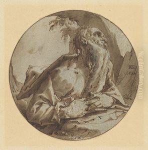 A Hermit Saint (Jerome?) by Goltzius Hendrick