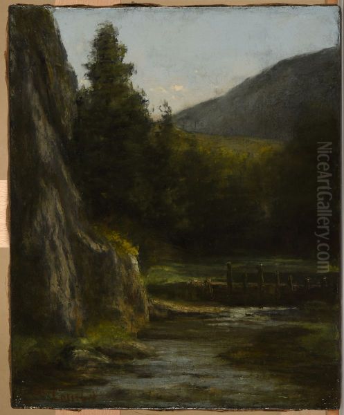 Rochers, sapins, ruisseau - view 1