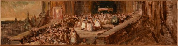 Procession sortant d'une eglise - view 1