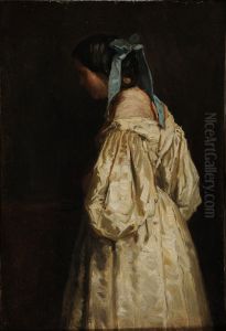 Femme en blanc by Francois Bonvin