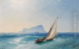 The Bay of Naples with Capri by Ivan Aivazovsky