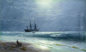 Moonlit Landing by Ivan Aivazovsky