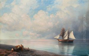 Calm early evening sea by Ivan Aivazovsky