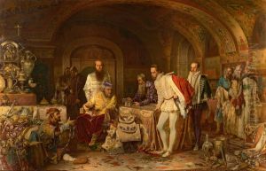 Ivan IV of Russia("Ivan the Terrible") demonstrates his treasures to theambassadorofQueenElizabeth I of England