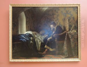 Ivan the Terrible admiring Vasilisa Melentieva by Grigory Sedov