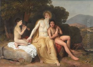 <<Apollon, Giacint i Kiparis, zanimausiesa muzykoj i peniem>>
