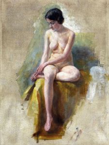 Female nude by Ivana Kobilca