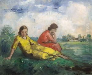Resting Girls by Bela Ivanyi-Grunwald