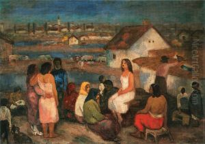 Gypsies at Balatonlelle by Bela Ivanyi-Grunwald