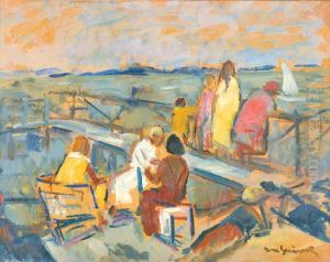 Pier at Balaton by Bela Ivanyi-Grunwald