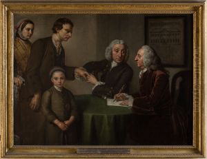 Dr Oliver and Mr Peirce examining patients with paralysis, rheumatism and leprosy by William Hoare