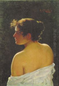 Female figure seen from the back by Achille Glisenti