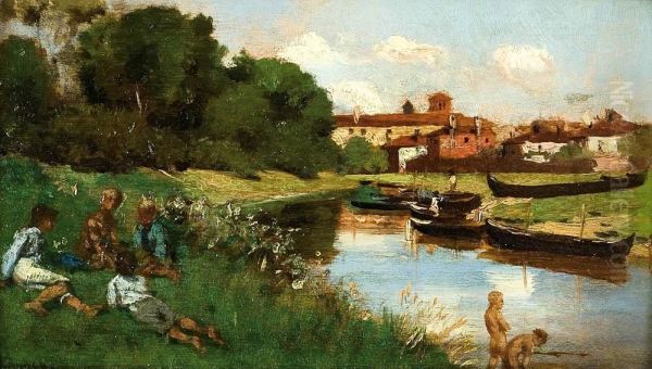 Bathing children - view 1