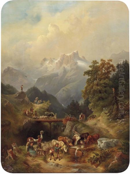 Festlicher Almabtrieb im Hochgebirge. - view 1