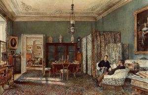 The Morning Room of the Palais Lanckoronski, Vienna by Rudolf von Alt