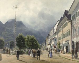 Die Esplanade in Ischl, 1840.