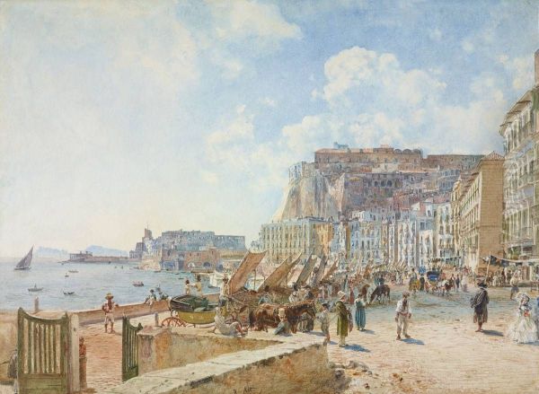 The Port of Santa Lucia in Naples - view 1