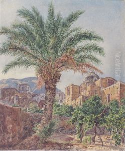 Der Dom von Capri by Rudolf von Alt