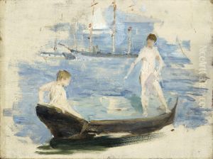 Preliminary Sketch for ,,August Blue" by Henry Scott Tuke