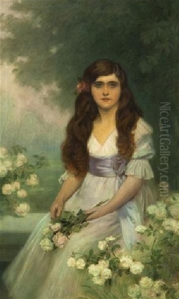 Portret Mili Mellanove s ruzemi (1912) - view 1