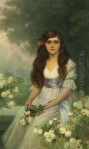Portret Mili Mellanove s ruzemi (1912)