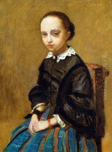 Portrait of a Girl by Jean-Baptiste Camille Corot