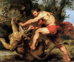 Sanson matando al leon
