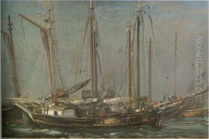 Ship at Anchor by Yuzo Saeki