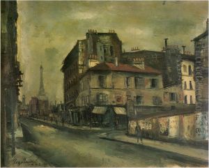 A Street with a View of the Eiffel Tower