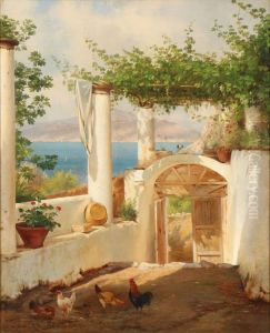View of the Bay of Naples. by Carl Frederik Aagaard