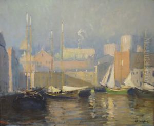 Tea Wharf, Boston by Arthur Clifton Goodwin