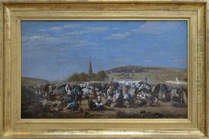 Le Pardon de Sainte-Anne-La-Palud by Eugene Louis Boudin
