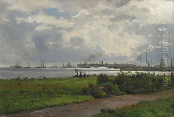 Landskab ved en havn. - view 1