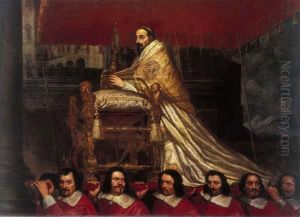 Le pape Alexandre VII porte a la procession du Corpus Domini by Giovanni Maria Morandi