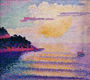 Zakat nad morem by Henri-Edmond Cross