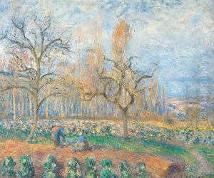 Verger a Pontoise, soleil couchant Verger a Pontoise, soleil couchant