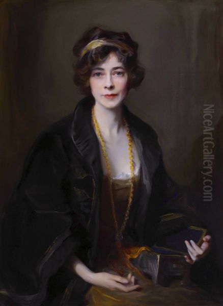 Portrait of the Marchioness of Douro, nee the Hon. Lilian Maud Glen Coats, later 5th Duchess of Wellington, half-length - view 1
