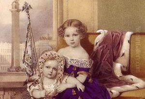 Portrait of Tsarevich Nicholas Alexandrovich and Grand Duchess Alexandra Alexandrovna