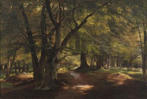 Scenery from Dyrehaven by Carl Frederik Aagaard