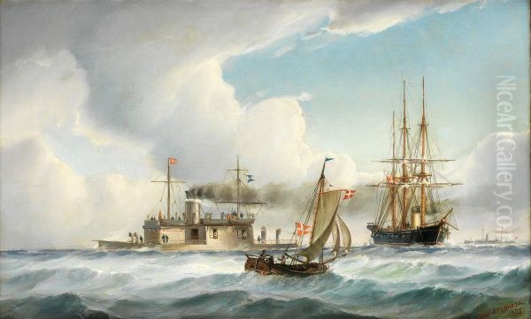 Junction in choppy seas - view 1