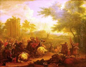 The battle of Cassano 1705 (War of the Spanish Succession) by Jean-Baptiste Martin