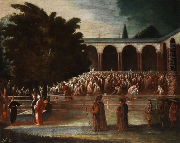Botschaftsgesandte begeben sich zur Audienz beim Sultan Achmed III. - view 1