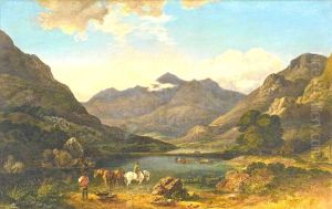 Snowden from Llyn Nantle by George Barret, Sr.