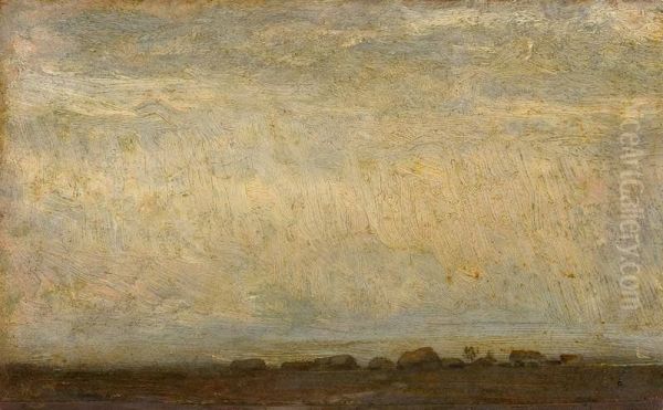 Autumn. Stormy day over the steppe - view 1