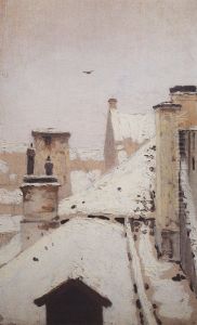 Roofs. Winter by Arkhip Kuindzhi
