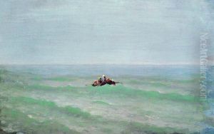 A boat in the sea. The Crimea by Arkhip Kuindzhi