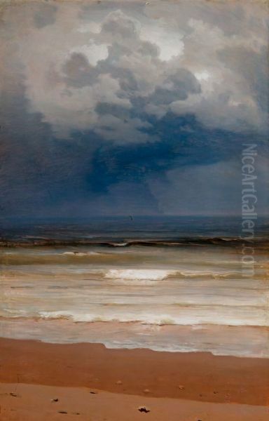 Breakers on a rainy day - view 1
