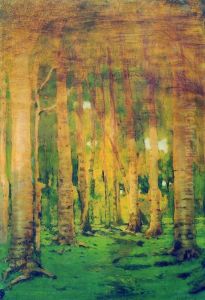 <<Berezovaa rosa. Patna solnecnogo sveta>> by Arkhip Kuindzhi