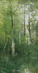 Waldstuck mit figurlicher Staffage by unknown
