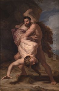 Hercules y Anteo. by Rafael Tejeo